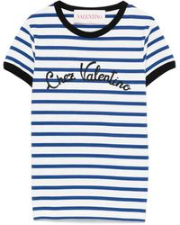 Valentino - Blaue T-Shirts Und Polos - Lyst