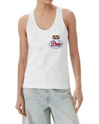 Pinko - Tops ,Wit ,Katoen Witte Katoenen T-Shirt Met Voorlogo - Lyst