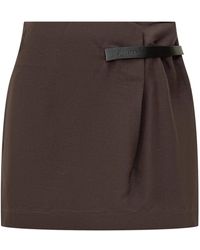 JW Anderson - Rokken ,Bruin ,Leren Minirok Met Lipje - Lyst