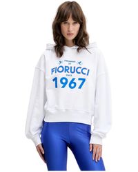 Fiorucci - Hoodies & Sweatvesten ,Wit ,Katoen Dreaming 1967 Crop Hoodie - Lyst