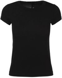Rick Owens - Schwarzes cropped level t-shirt,staubiges rosa cropped level t-shirt - Lyst