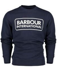 Barbour - Hoodies & Sweatvesten ,Blauw ,Katoen Grote Logo Sweatshirt - Lyst