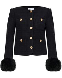 Self-Portrait - Tweed Jas - Lyst