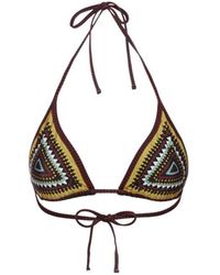 La DoubleJ - Badmode ,Veelkleurig ,Verstelbare Grenadilla Print Bikini Top - Lyst