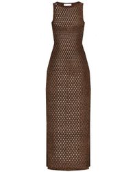 MC2 Saint Barth - Kleedjes ,Bruin ,Katoen Vestiti E Tute Poliestere - Lyst