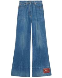 Gucci Jeans Met Flare-effect - Blauw