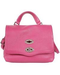 Zanellato - Borsa a tracolla in pelle nera con chiusura a scatto - Lyst