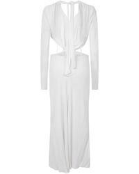 Alberta Ferretti - Lange Jurk Met Cut-Out - Lyst