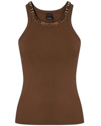 Pinko - Tops ,Bruin ,Katoen Redbull Canotta Costina - Lyst