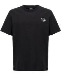 A.P.C. - Tops ,Zwart ,T-Shirts - Lyst