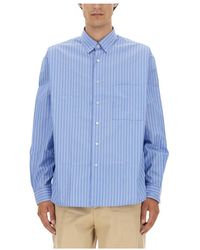 Lanvin - Overhemden ,Blauw ,Casual Shirts - Lyst