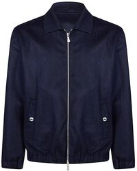Eleventy - Jassen ,Blauw ,Wol Lana Full Zip Bomber Jas - Lyst