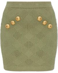 Balmain - Openwork Strickrock - Lyst