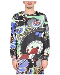 Moschino - All Over Psychedelic Print Sweater Met Ronde Hals - Lyst