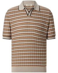 Gran Sasso - Tops ,Bruin ,Katoen Preppy Skipper Knit Polo - Lyst