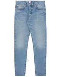 Edwin - Slim Tapered Jeans Blauw Licht Gebruikt - Lyst