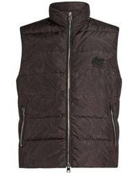 Etro - Jassen ,Veelkleurig ,Polyester Donzen Jas Met Paisleyprint - Lyst
