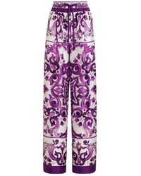 Dolce & Gabbana - Majolica Print Pants - Lyst