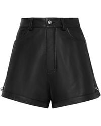Philipp Plein - Korte Broeken ,Zwart ,Leer Leather Shorts - Lyst