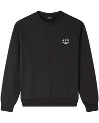 A.P.C. - Hoodies & Sweatvesten ,Zwart ,Katoen Standard Rue Madame Sweatshirt - Lyst