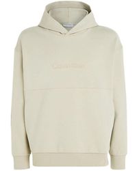 Calvin Klein - Grüner hoodie mit bio-baumwolle - Lyst