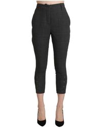 Ermanno Scervino - High-Waisted Cropped Capri Broek - Lyst
