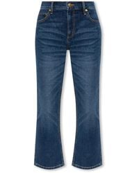 Tory Burch - Jeans con logotipo - Lyst