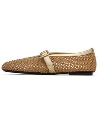 Loriblu - Kristallverzierte Ballerinas Aus Wildleder - Lyst
