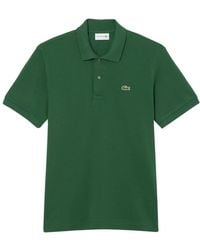 Lacoste - Tops ,Groen ,Groene Polo Shirt Classic Fit - Lyst