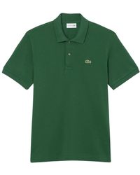 Lacoste - Tops ,Groen ,Groene Polo Shirt Classic Fit - Lyst