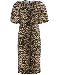 co'couture - Vestido leocc puff en estampado de leopardo - Lyst