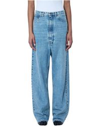 Maison Margiela - Wide-Leg Denim Broek - Lyst