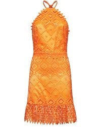 Silvian Heach - Midi-Kleid Aus Gehäkelter Spitze Mit Amerikanischem Ausschnitt - Lyst