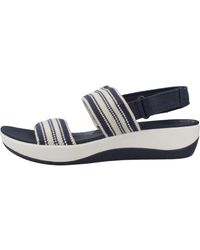 Clarks - Schoenen ,Blauw ,Flat Sandalen - Lyst