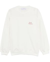 Giada Benincasa - Hoodies & Sweatvesten ,Wit ,Katoen Geborduurde Sweatshirt - Lyst