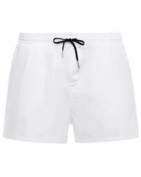 DSquared² - Badmode ,Wit ,Polyester Boxer Midi Zwembroek - Lyst