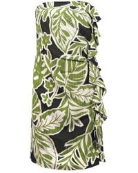 Niu - Kleedjes ,Veelkleurig ,Polyester Korte Jurk Met Jungleprint - Lyst