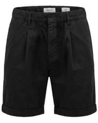 40weft - Korte Broeken ,Zwart ,Katoen 2155 Diagonal Bermuda - Lyst