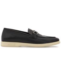 Ferragamo - Schwarze Ballerinas Mit Mandelzehen Aus Leder - Lyst