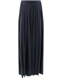 Max Mara - Rokken ,Blauw ,Lange Geplooide Rok Van Lichte Jersey - Lyst