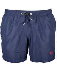 La Martina - Badmode ,Blauw ,Polyester Zwemshorts Met Elastische Tailleband - Lyst