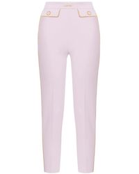 Elisabetta Franchi - Straight Trousers - Lyst