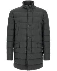 Herno - Jassen ,Grijs ,Leer Il Cappotto Down Jacket - Lyst