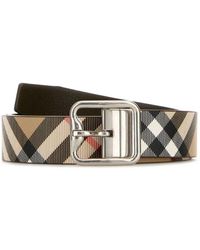 Burberry - Reversible Check B Gesp Riem - Lyst