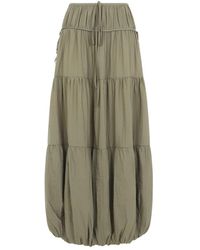 Co. - Soft Gathered Bubble Midi Rok - Lyst