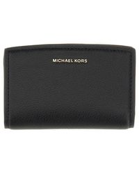 Michael Kors - Accessoires ,Zwart ,Leer Bryant Medium Pebbled Leather Wallet - Lyst