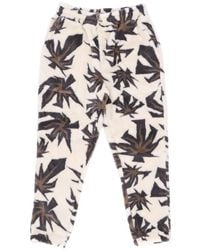 Huf - Broeken ,Polyester Bear Jacquard Sherpa Broek Met Plantenmotief - Lyst