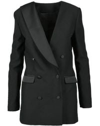 CoSTUME NATIONAL - Jassen ,Zwart ,Polyester Hedendaagse Jas - Lyst