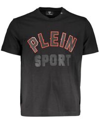 Philipp Plein - Fitness ,Zwart ,Katoen Zwart Katoenen Logo Print T-Shirt - Lyst