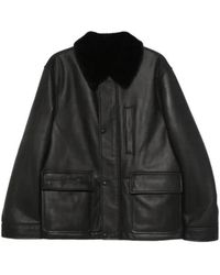 Yves Salomon - Jassen ,Zwart ,Leer Veste 70Cm - Lyst